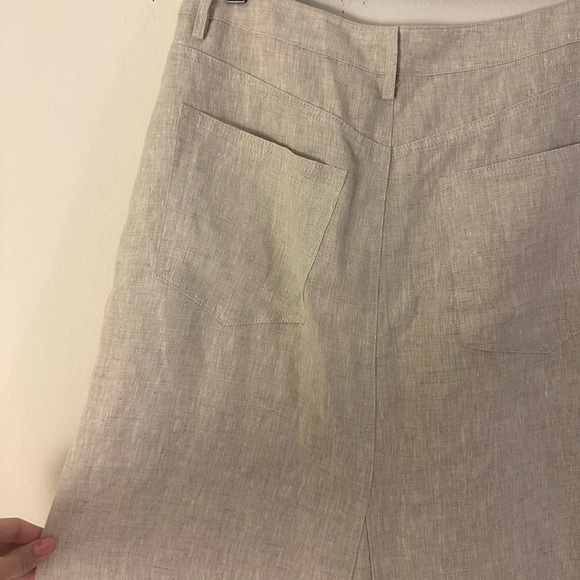 Reformation Tazz Linen Maxi Skirt - Oatmeal Size 8 - Picture 4 of 6